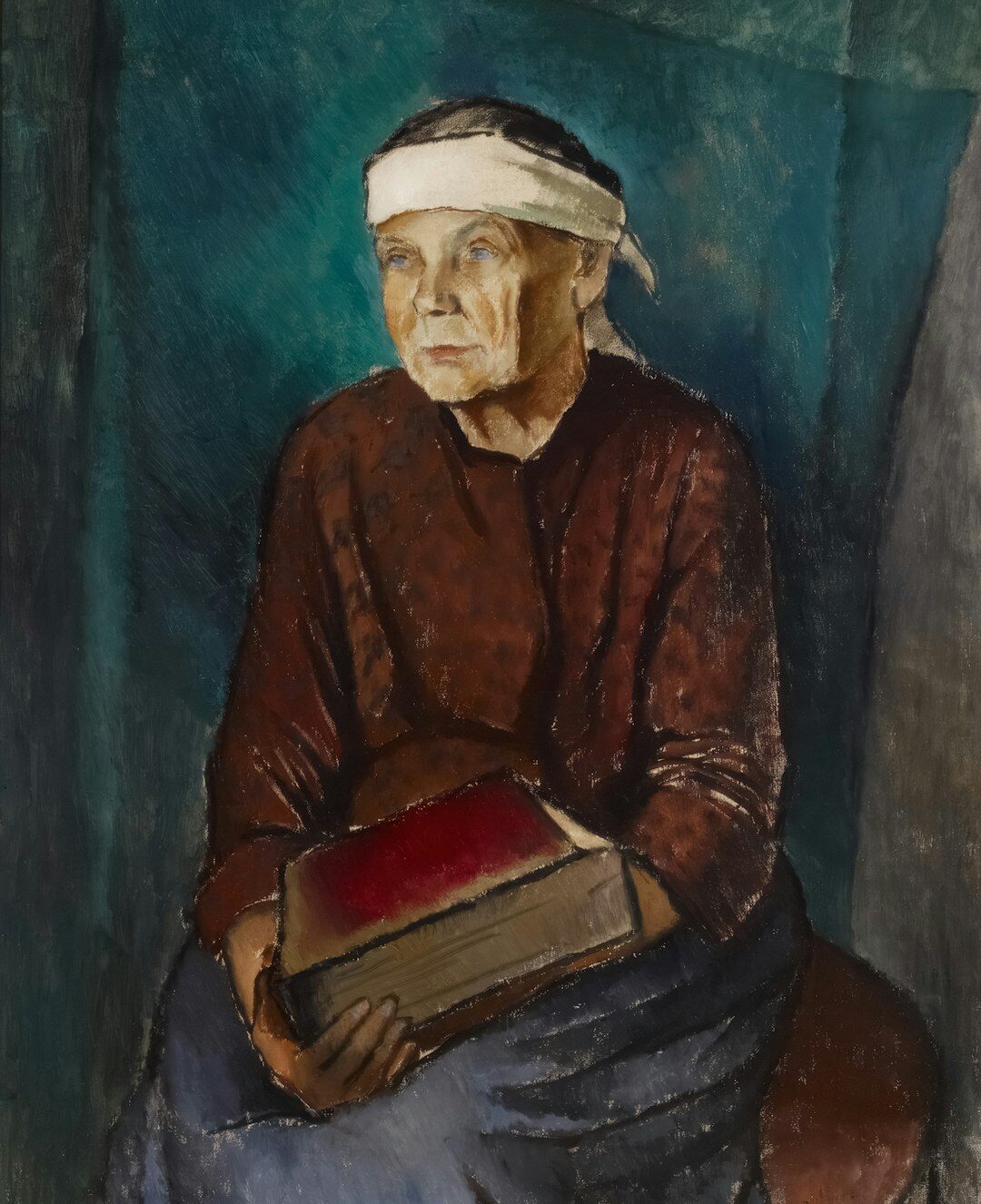 Portrait of an elderly Danish woman at home